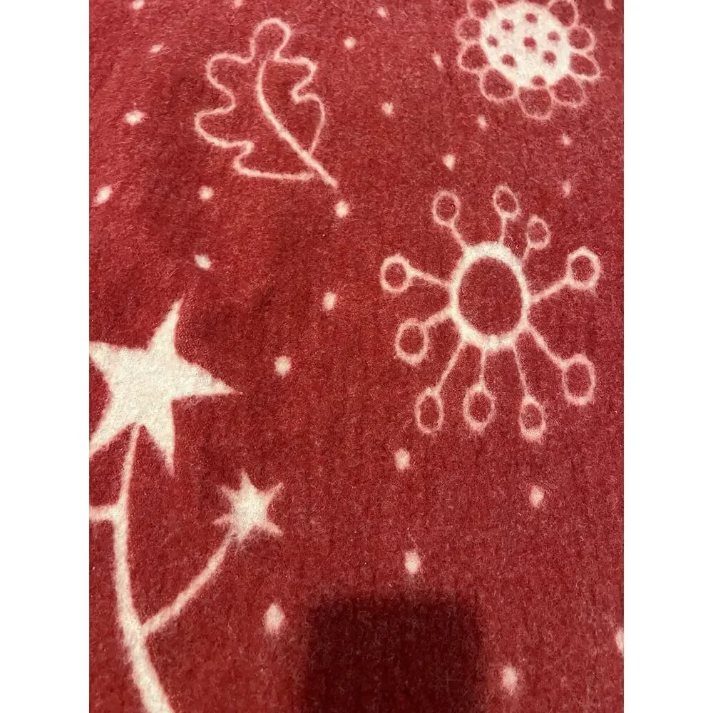 IKEA Alfhild Throw Blanket Red White 62x44 Cotton and Wool Vintage Made In Italy